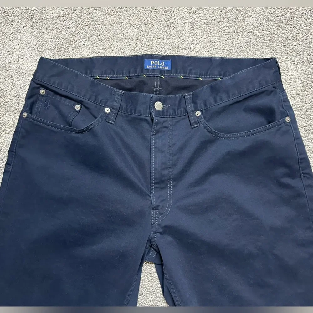 Polo Ralph Lauren Navy Blue Flat Front Chinos size 38